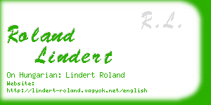 roland lindert business card